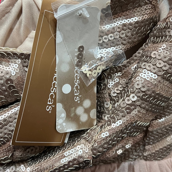 Dress Short Formal Sequin Rose Gold Tulle Pink Dance Party Gown Hoco Homecoming - Picture 9 of 12